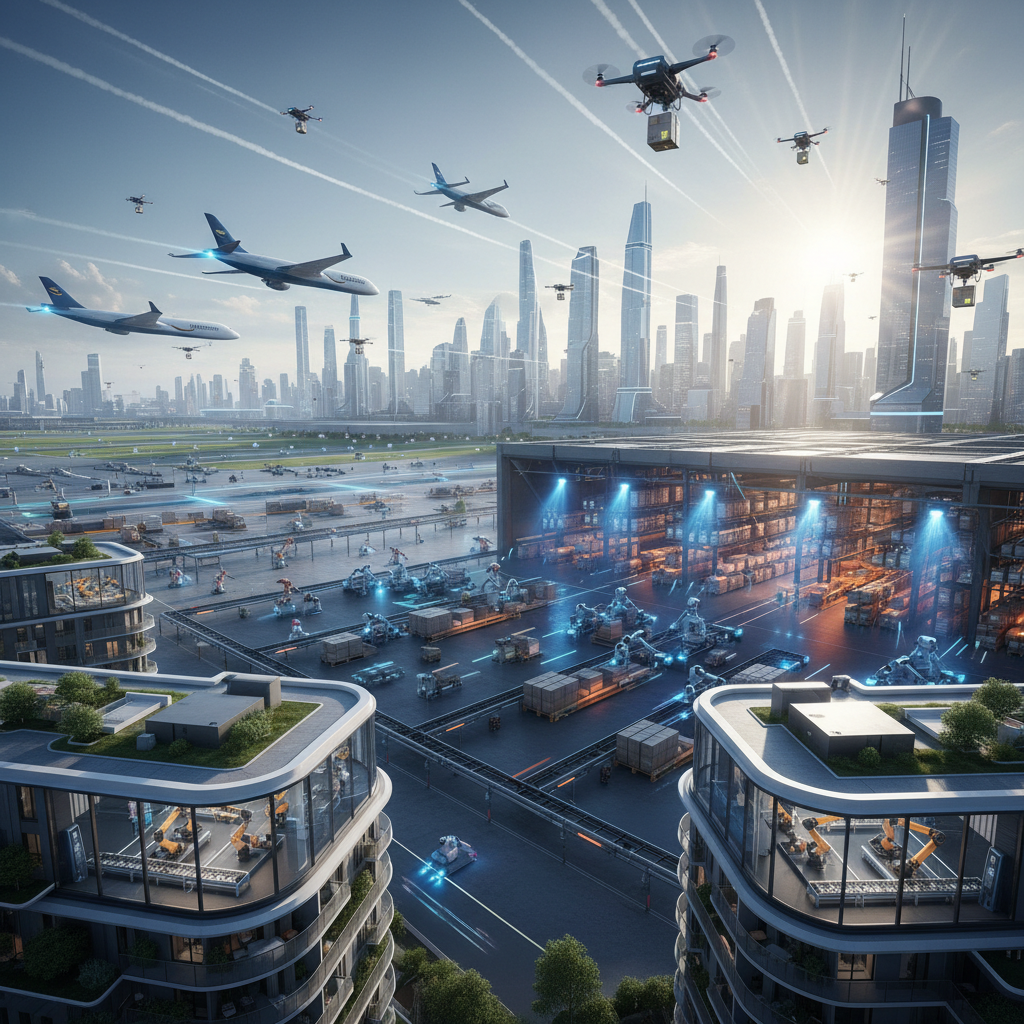 Cutaway illustration of AWS data centers and global edge computing network powering the digital economy