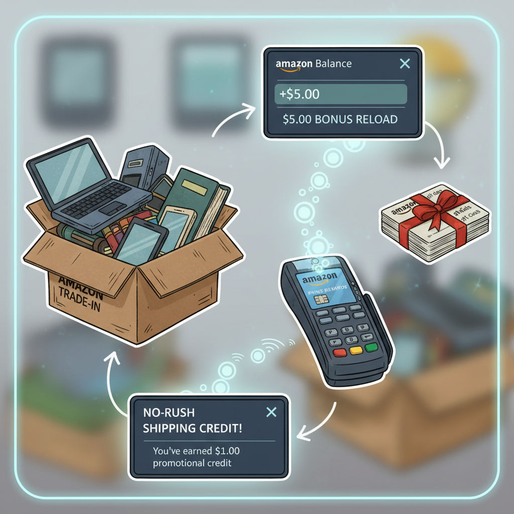 Person carefully avoiding sketchy free Amazon gift card offers on their computer screen