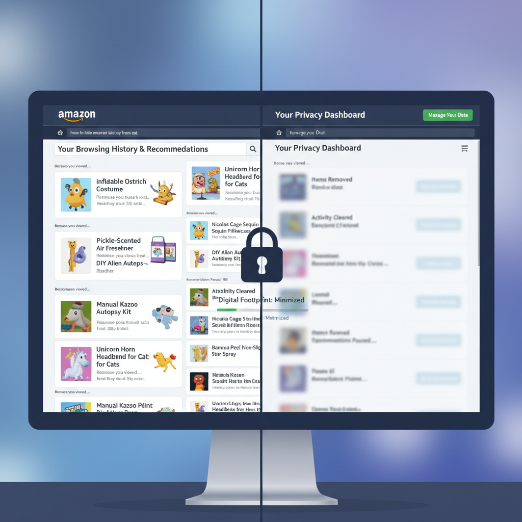 Amazon order list with one item being moved to Archived Orders to hide it from main view