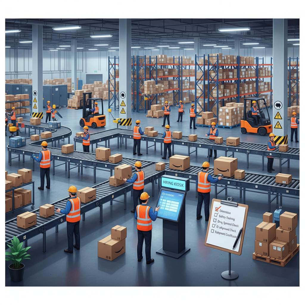 Illustration of Amazon marijuana policy showing off-duty use vs no impairment at work