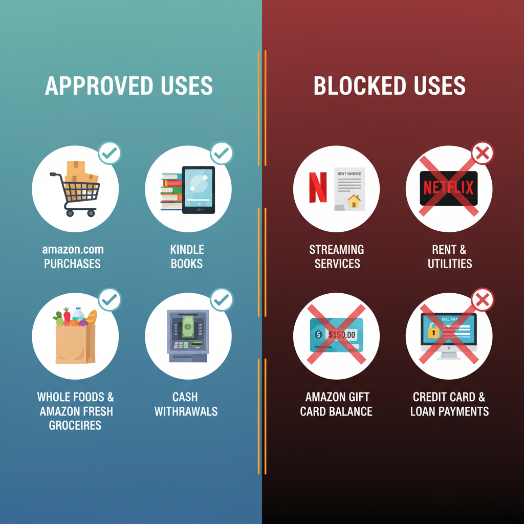 Selection of Amazon devices like Kindle, Fire TV Stick, Echo, and Ring arranged on a tabletop