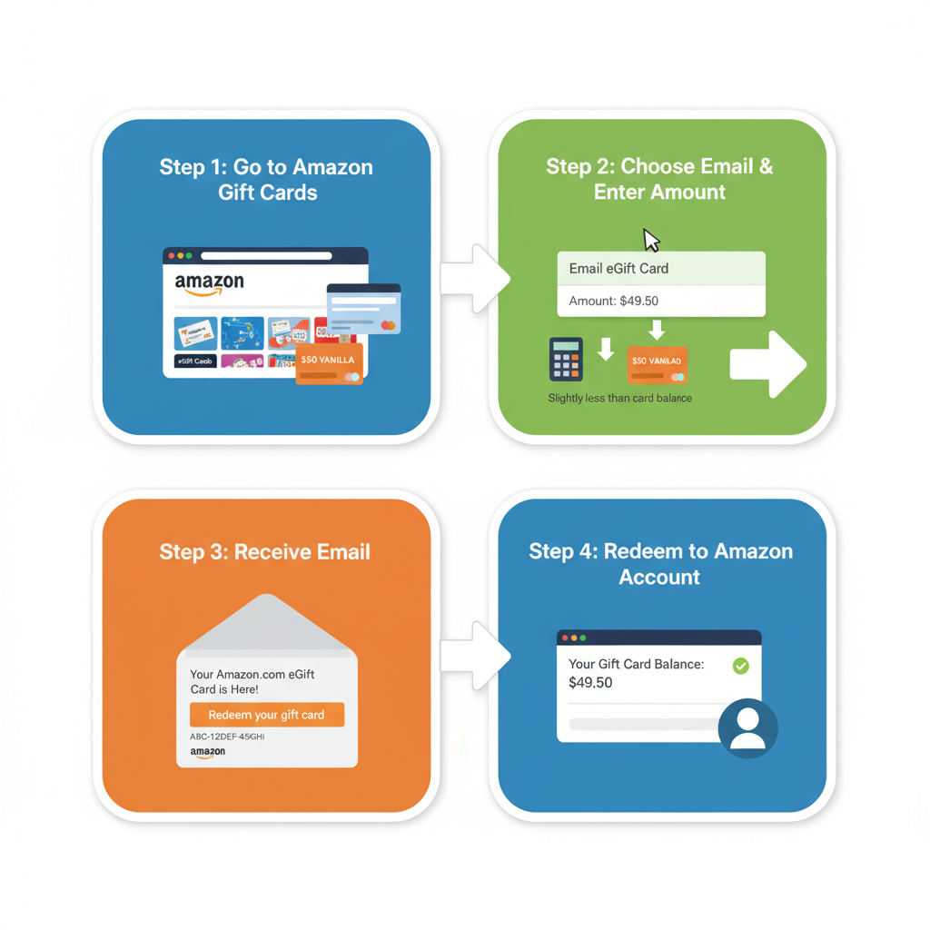 Deciding how to use a Vanilla gift card on Amazon checkout or to buy eGift cards