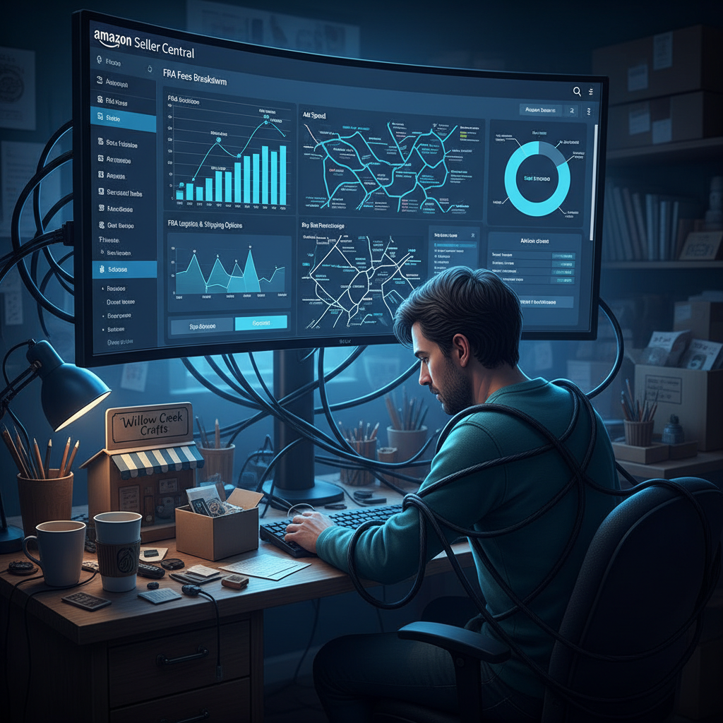 Conceptual diagram showing Amazon at center of online superstores with surrounding alternatives and market boundaries