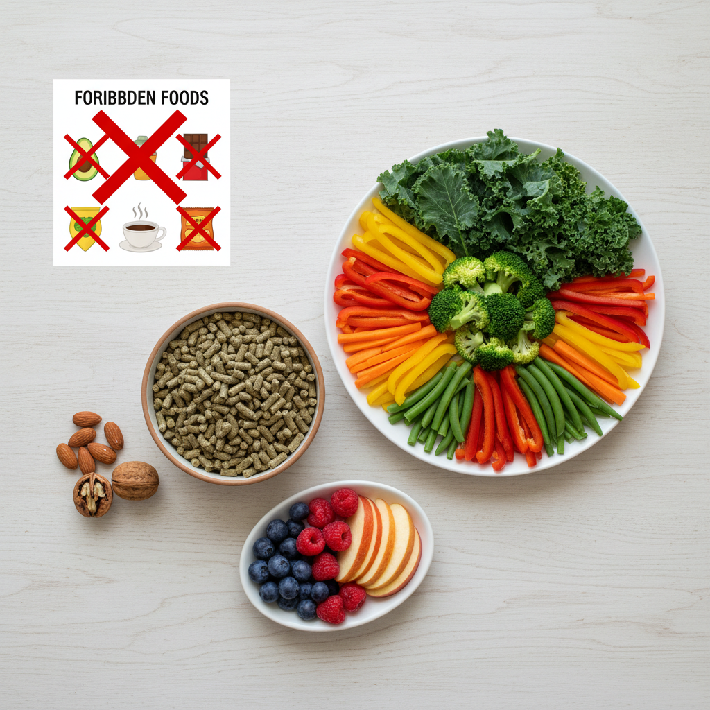 Ideal indoor setup with spacious cage, perches, toys and play stand for a Turquoise Fronted Amazon