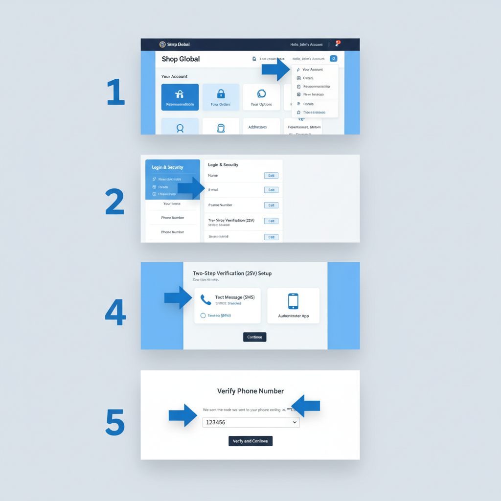Security-focused illustration showing account safety icons and OTP best practices