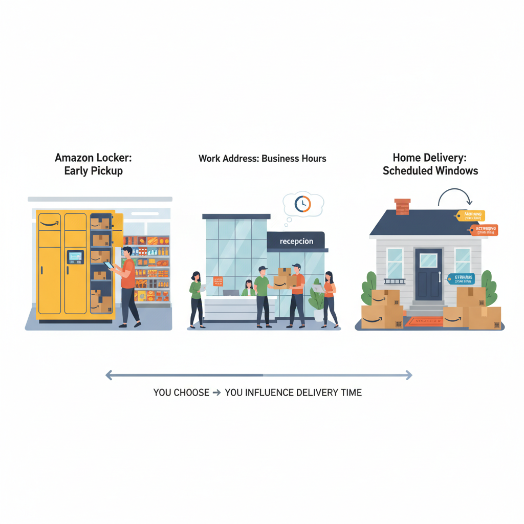 Person reviewing Amazon order history and noting typical delivery times in a planner